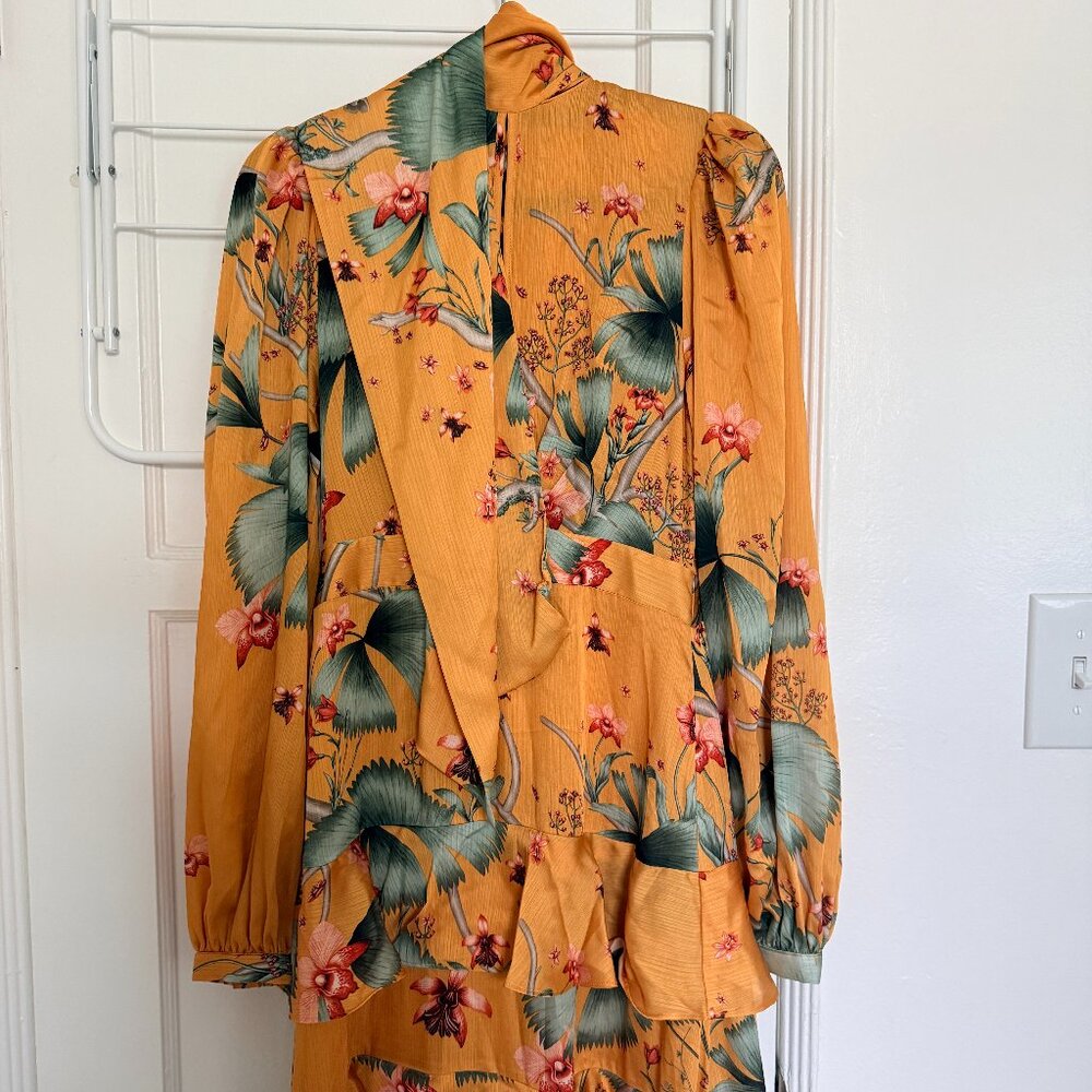Johanna Ortiz x H&M Yellow Maxi Dress Sz 2 - Picture 6 of 10